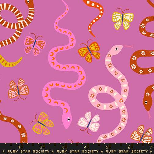 Ooh Lucky Lucky Garden Snake By Alexia Marcelle Abegg Of Ruby Star Society For Moda Heliotrope