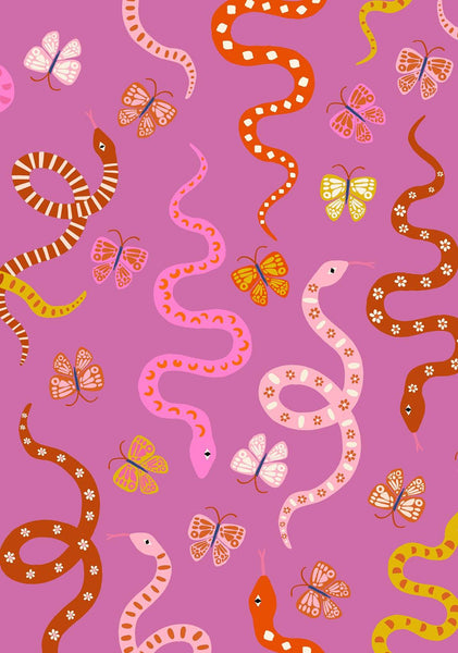 Ooh Lucky Lucky Garden Snake By Alexia Marcelle Abegg Of Ruby Star Society For Moda Heliotrope
