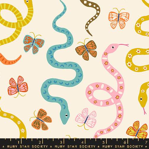 Ooh Lucky Lucky Garden Snake By Alexia Marcelle Abegg Of Ruby Star Society For Moda Natural