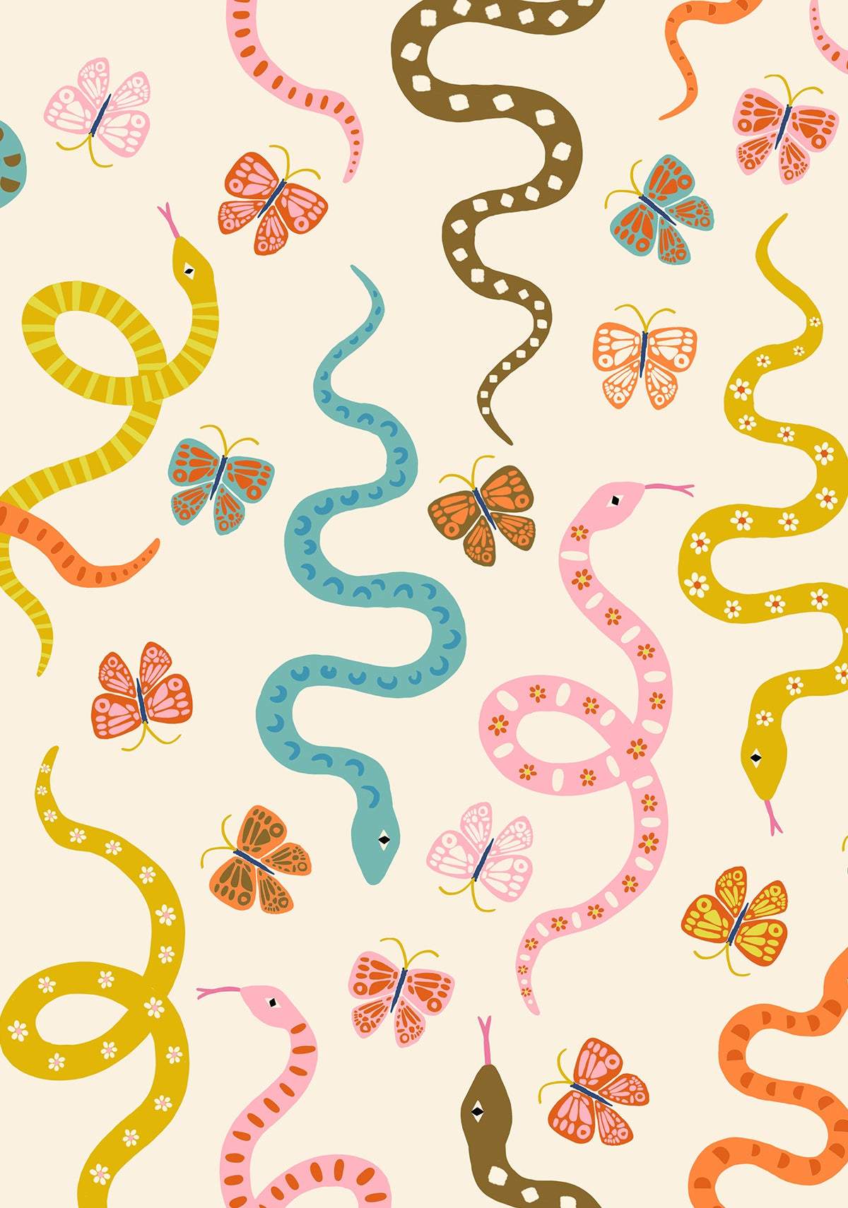 Ooh Lucky Lucky Garden Snake By Alexia Marcelle Abegg Of Ruby Star Society For Moda Natural