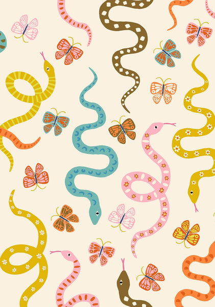 Ooh Lucky Lucky Garden Snake By Alexia Marcelle Abegg Of Ruby Star Society For Moda Natural