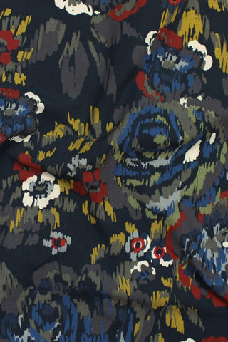 Organic Floral Poplin Navy / Multi