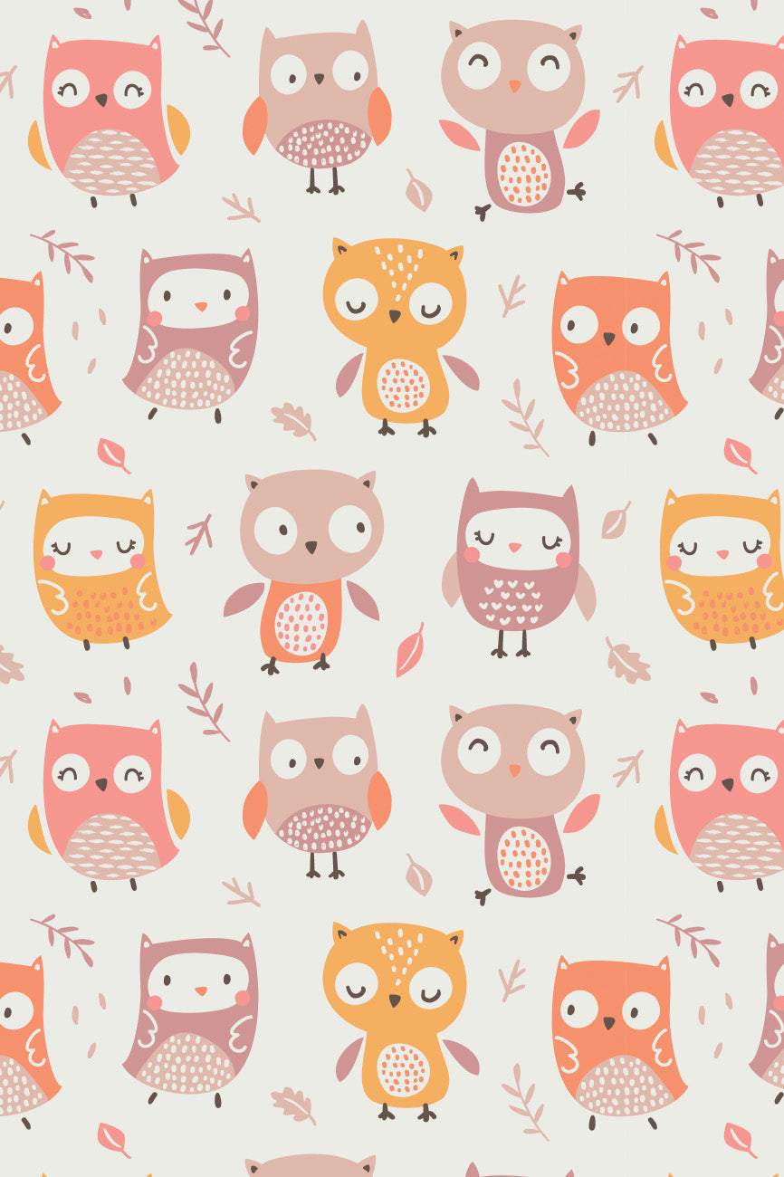 Owl Friends Flannel Cream