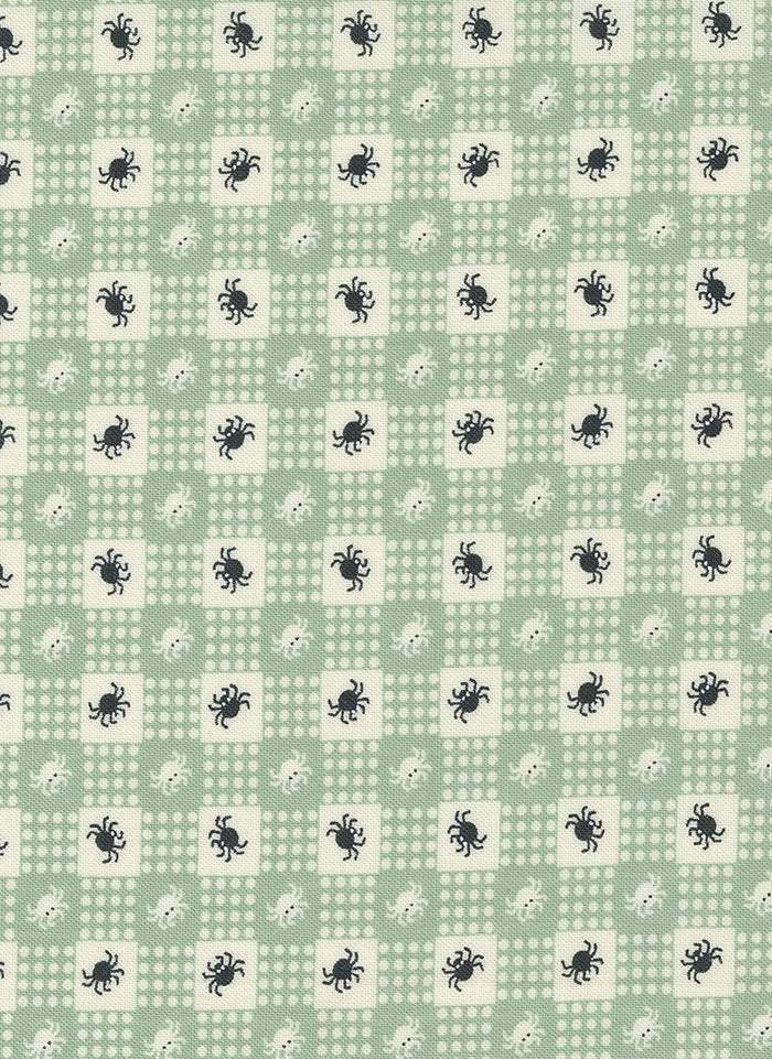 Owl-O-Ween Spider Gingham By Urban Chiks For Moda Goblin