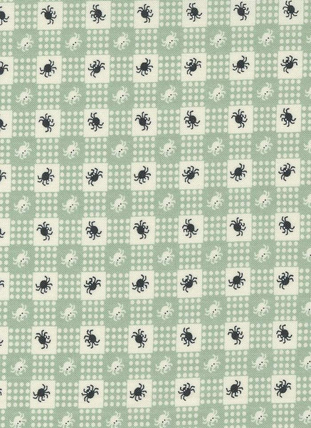 Owl-O-Ween Spider Gingham By Urban Chiks For Moda Goblin