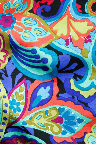 Paisley Bubble Satin Royal / Multi