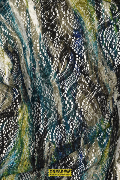 Paisley Lace Teal / Lime