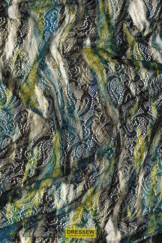 Paisley Lace Teal / Lime