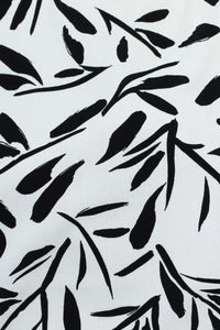 Palma Brushstroke Print White / Black