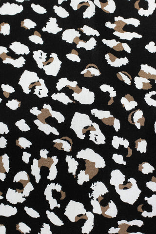 Palma Leopard Print Black / White