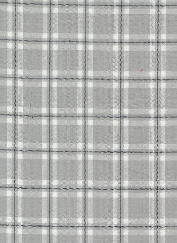Panache Wovens Plaid By Pieces To Treasure For Moda Grey / White / Black