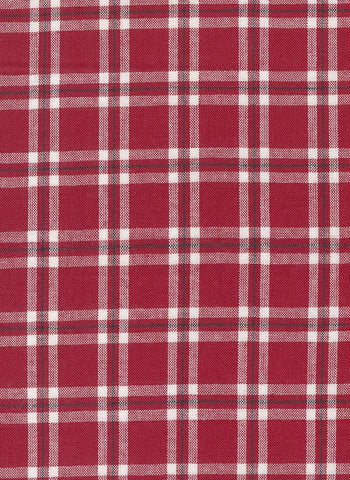 Panache Wovens Plaid By Pieces To Treasure For Moda Red / White / Black