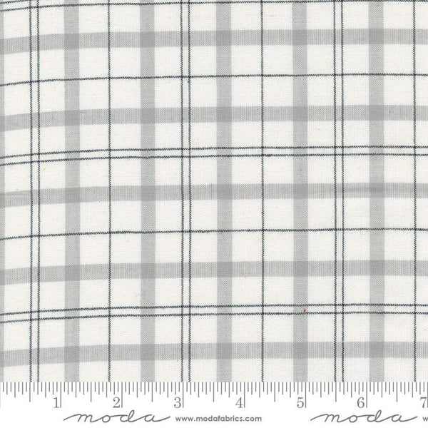 Panache Wovens Plaid By Pieces To Treasure For Moda White / Grey / Black