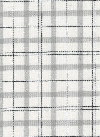 Panache Wovens Plaid By Pieces To Treasure For Moda White / Grey / Black