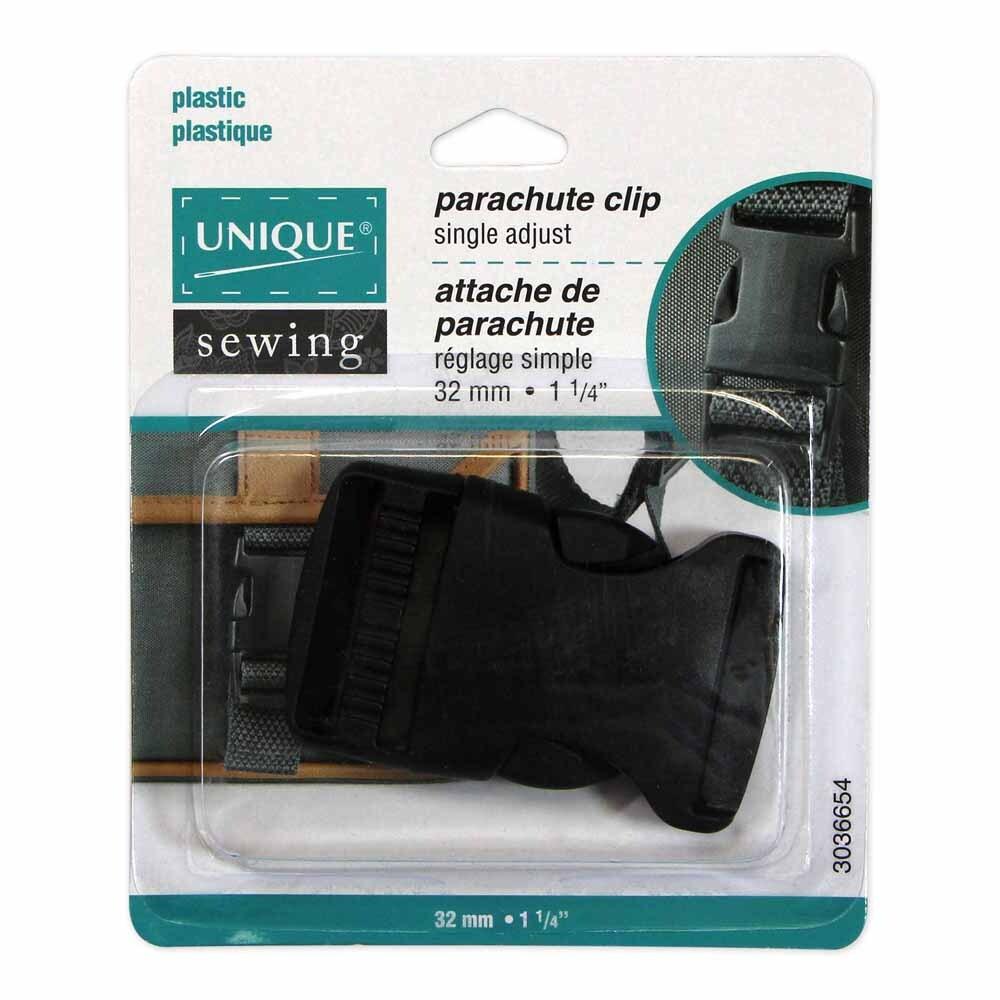 Parachute Clip 32mm (1-1/4") Black