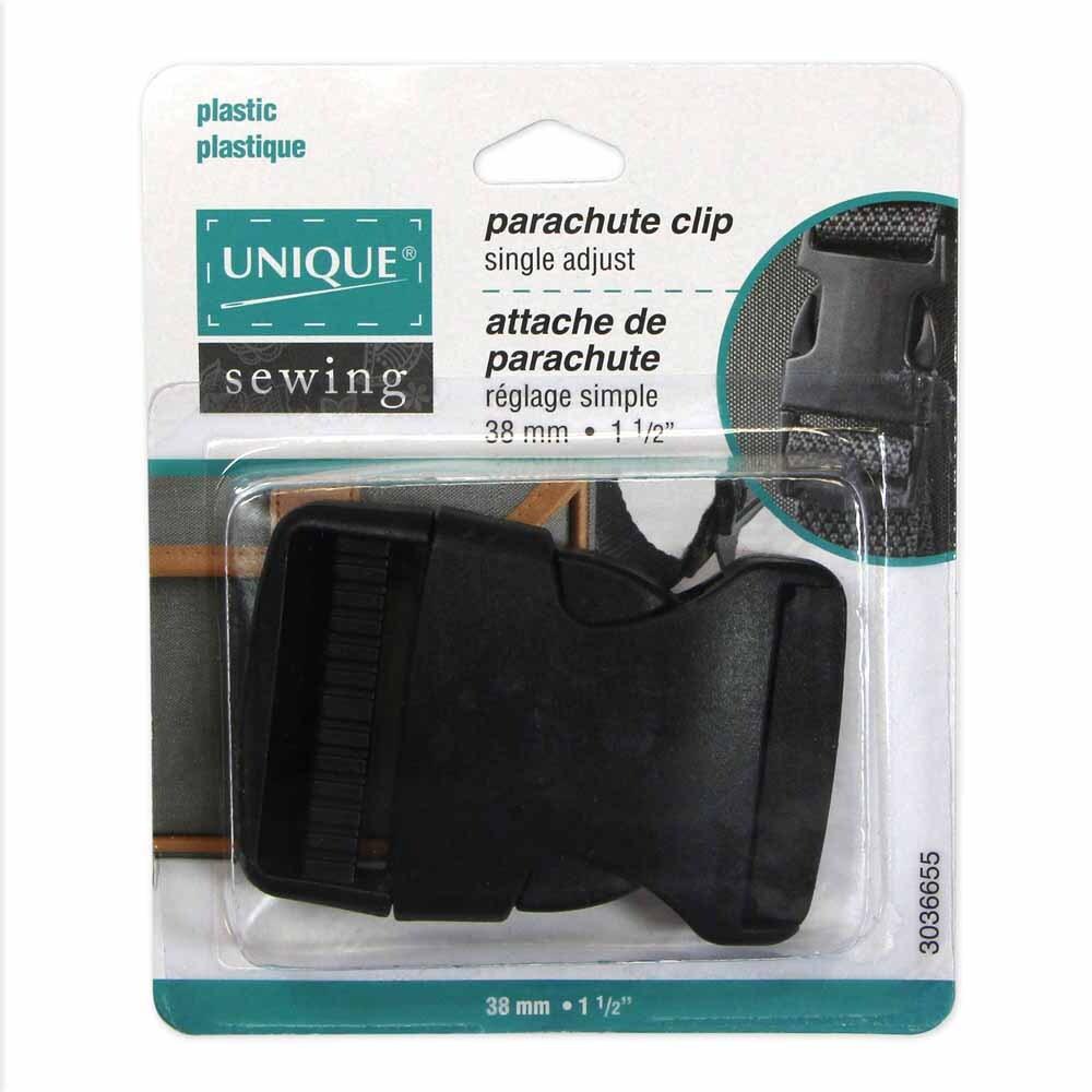 Parachute Clip 38mm (1-1/2") Black