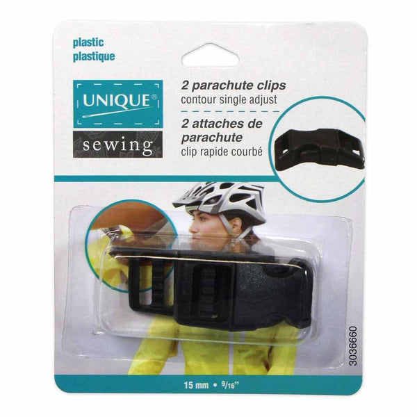 Parachute Clips - Contour 15mm Black