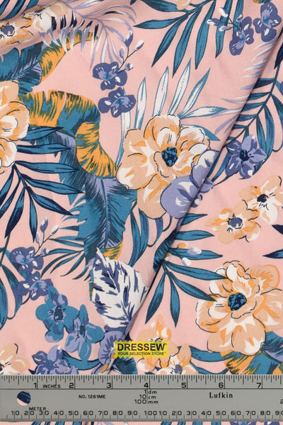 Paradise Floral Challis Blush / Beige