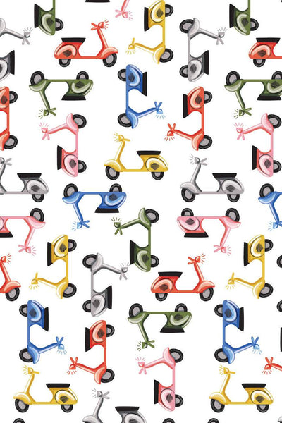 Pawsomely Posh Mopeds White