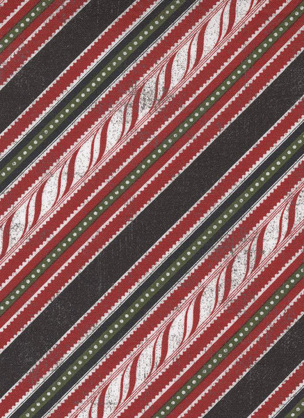 Peppermint Bark Candy Cane Stripes By Basicgrey For Moda Dark Chocolate