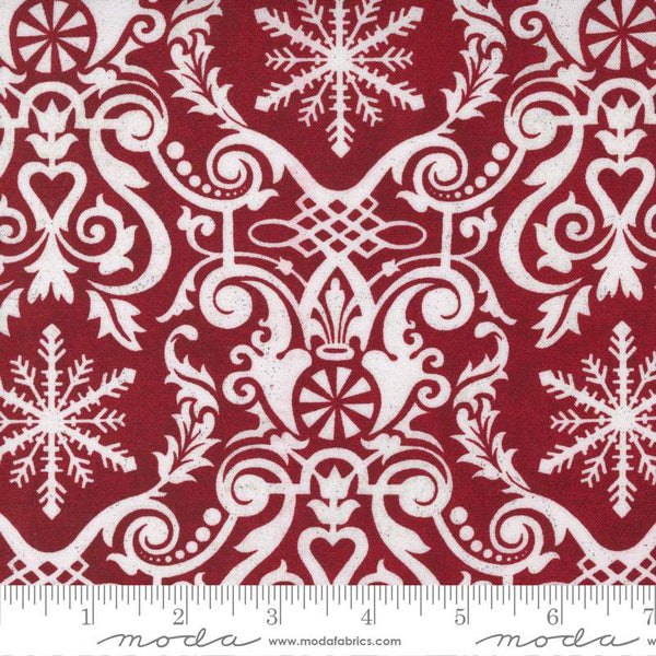 Peppermint Bark Glacier Damask By Basicgrey For Moda Candy Cane