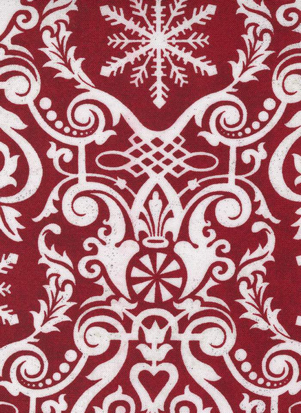 Peppermint Bark Glacier Damask By Basicgrey For Moda Candy Cane