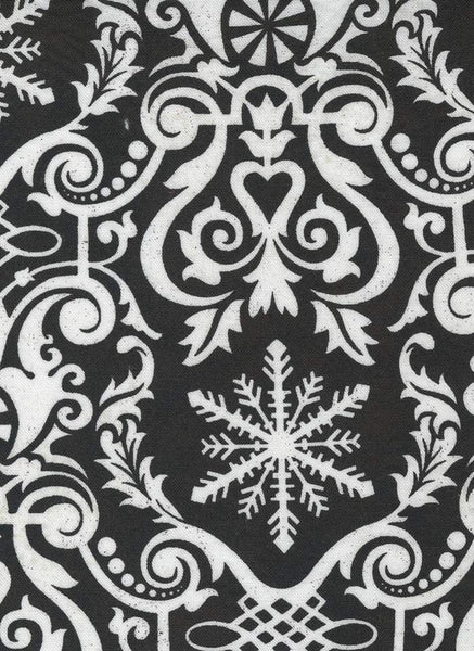 Peppermint Bark Glacier Damask By Basicgrey For Moda Dark Chocolate