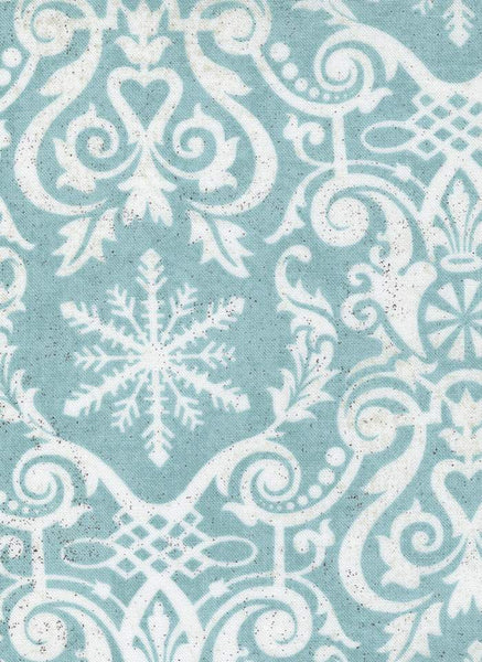 Peppermint Bark Glacier Damask By Basicgrey For Moda Frosty