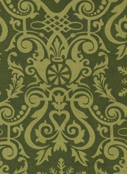 Peppermint Bark Glacier Damask By Basicgrey For Moda Pine