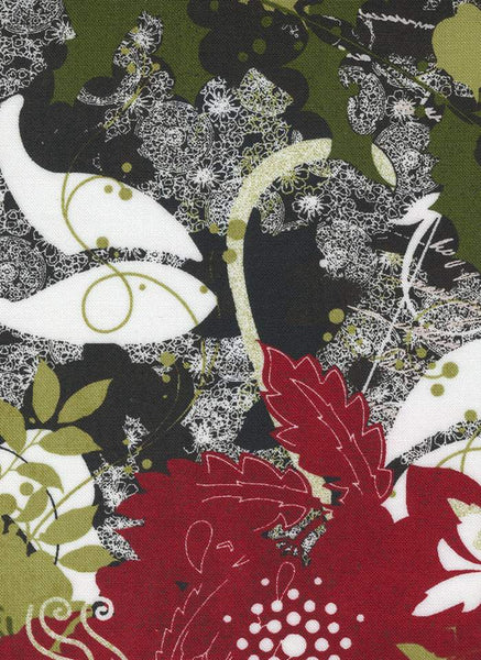 Peppermint Bark Holiday Collage By Basicgrey For Moda Dark Chocolate