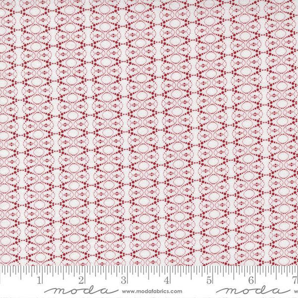 Peppermint Bark Sprinkles Geometric By Basicgrey For Moda White / Red
