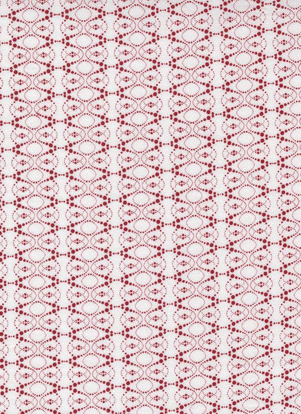 Peppermint Bark Sprinkles Geometric By Basicgrey For Moda White / Red