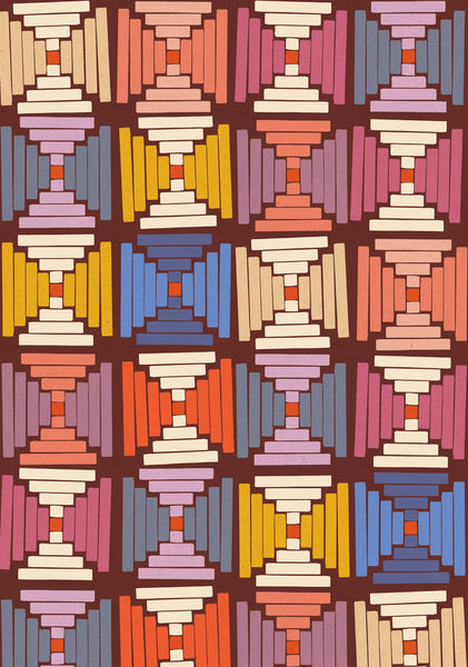 Persimmon Canvas Courthouse Steps By Rashida Coleman-Hale Of Ruby Star Society For Moda Cranberry / Multi