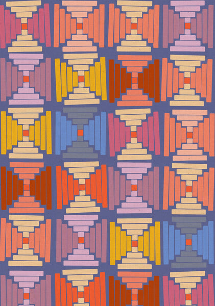 Persimmon Canvas Courthouse Steps By Rashida Coleman-Hale Of Ruby Star Society For Moda Twilight / Multi