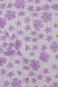 Petal Embroidered Mesh Lilac