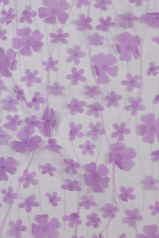 Petal Embroidered Mesh Lilac