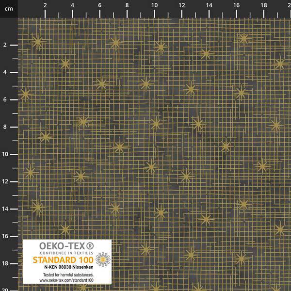 Petit Cristal Glimmer By Stof Coal / Metallic