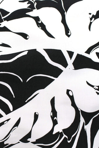 Picasso Foliage Print Black / White