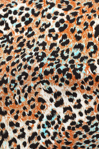 Picasso Leopard Print Rust / Teal