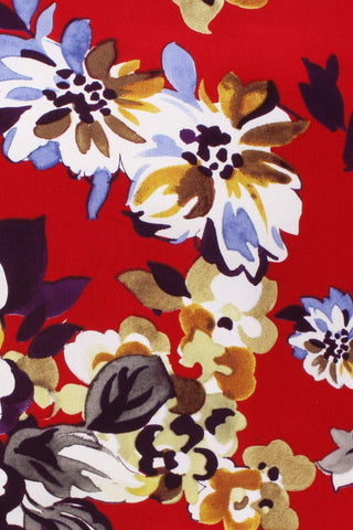 Picasso Poplin Print Red Multi