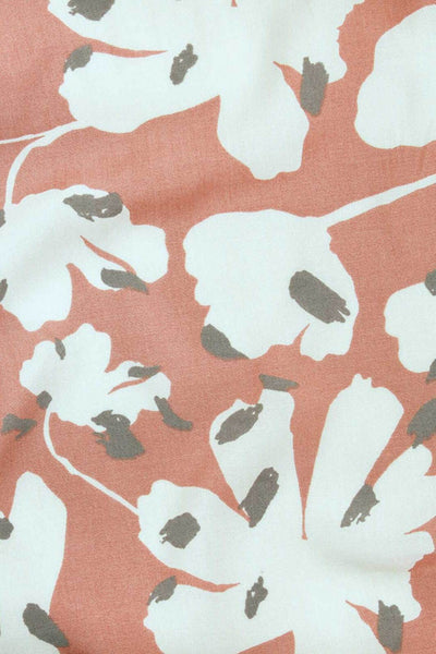 Picasso Spotted Floral Poplin Rosewood / Ecru