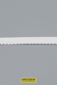 Picot Folded Elastic 12mm (1/2") White