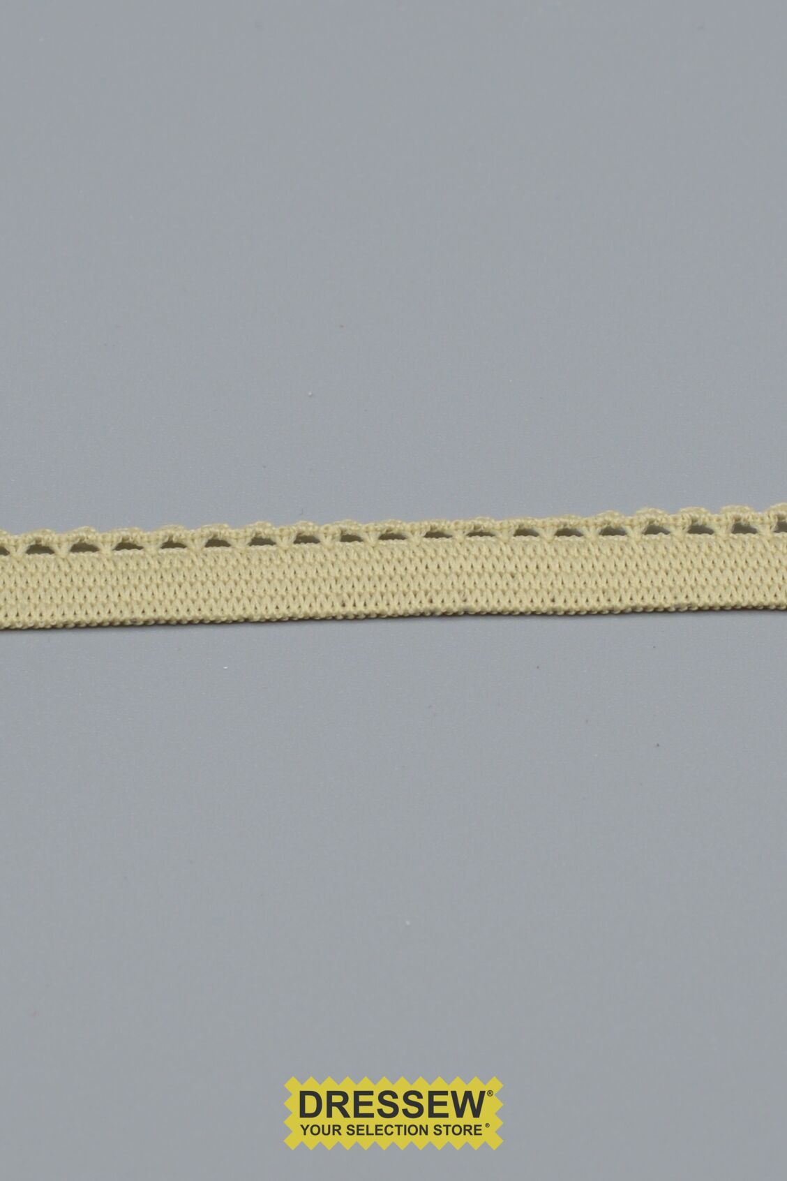 Picot Knit Elastic 12mm (1/2") Tan