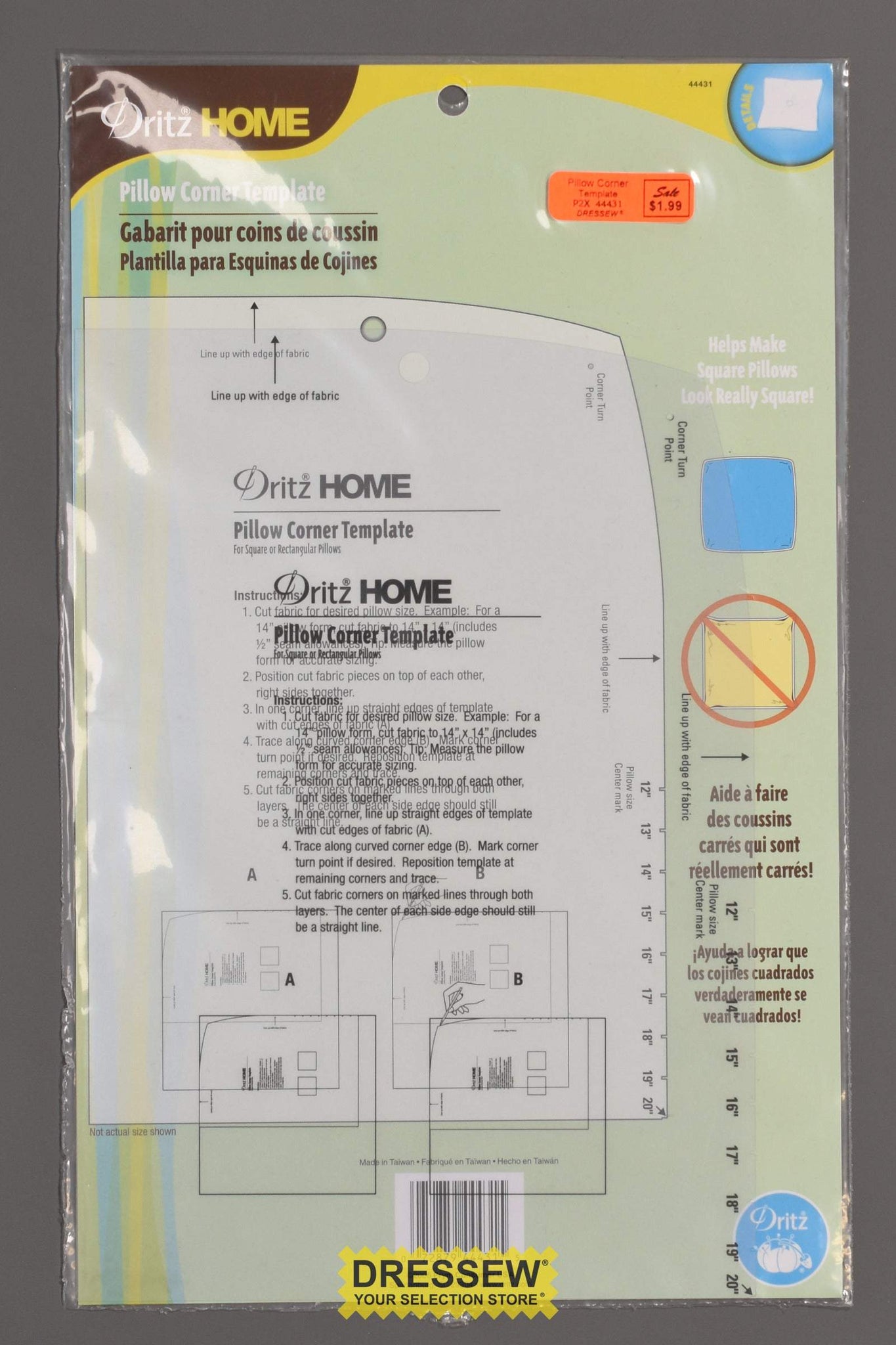 Pillow Corner Template