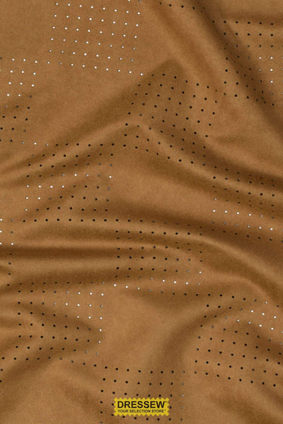 Pin Hole Faux Suede Saddle