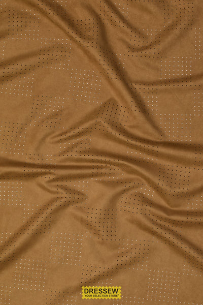 Pin Hole Faux Suede Saddle