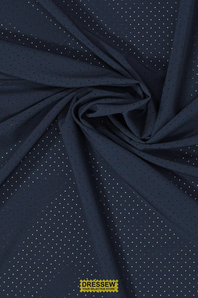 Pin Hole Microfibre Navy