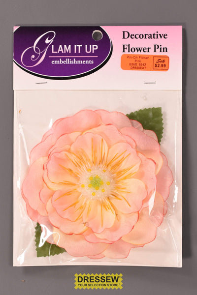 Pin-On Flower Pink