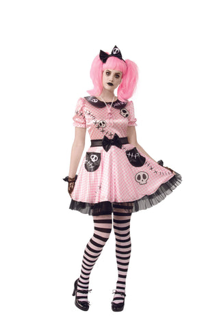 Pink Skelly Costume Adult - Medium