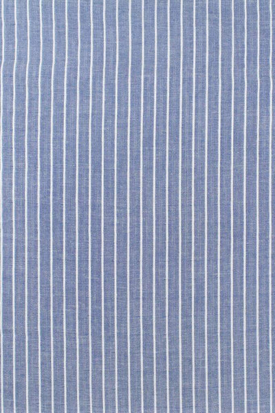 Pinstripe 2-Ply Gauze Blue / White
